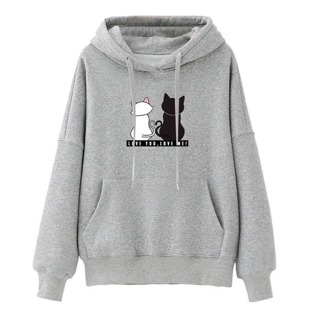 Baggy Cat printed hoodies/sweatshirt