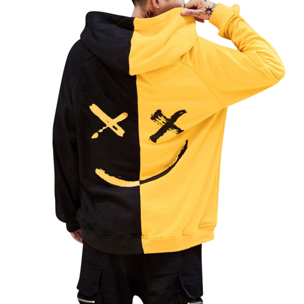 Smiling Face Print Hoodie