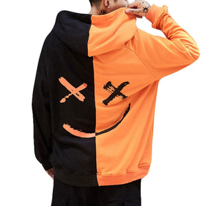 Smiling Face Print Hoodie