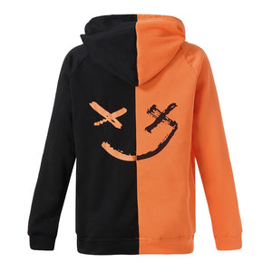 Smiling Face Print Hoodie