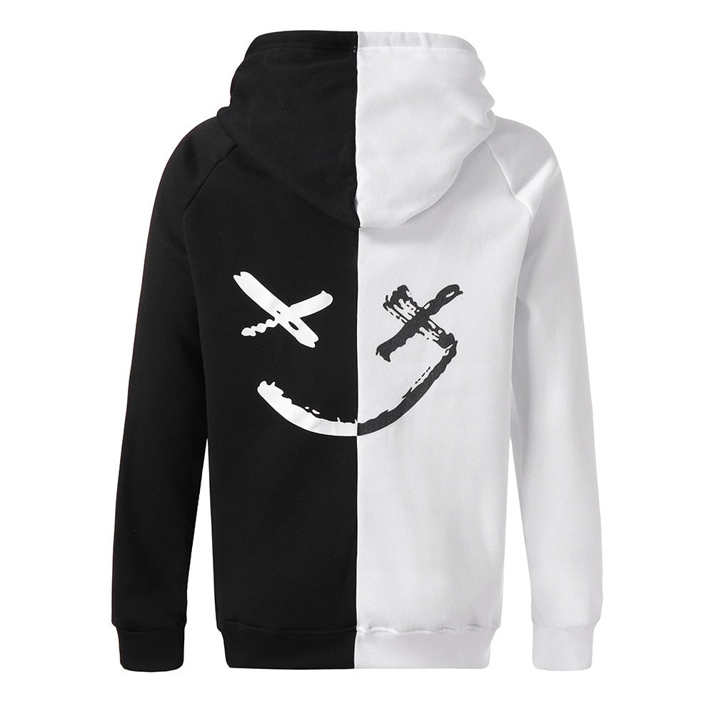 Smiling Face Print Hoodie