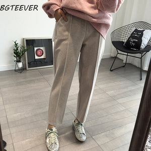 BGTEEVER Spring Thicken Women Pencil Pants