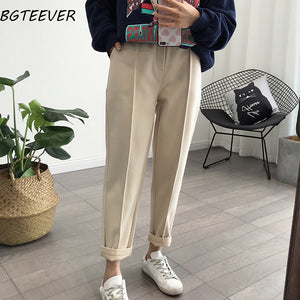 BGTEEVER Spring Thicken Women Pencil Pants