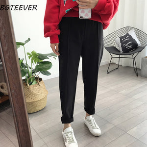 BGTEEVER Spring Thicken Women Pencil Pants