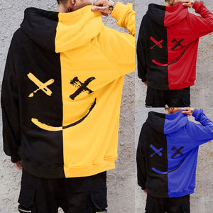 Smiling Face Print Hoodie