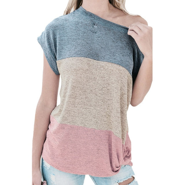 Knotted-off shoulders Top