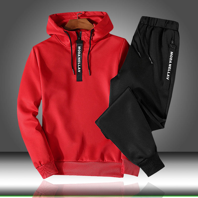 Tracksuit Men 2 Piece Sweatshirt + Sweatpants Set