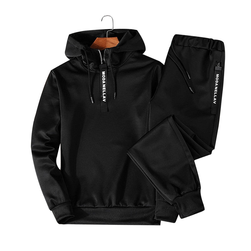 Tracksuit Men 2 Piece Sweatshirt + Sweatpants Set