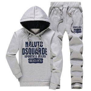 Tracksuit Men 2 Piece Sweatshirt + Sweatpants Set