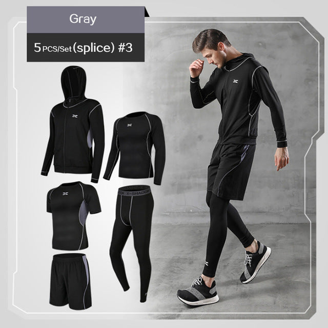 REXCHI 5 Pcs/Set Men's Tracksuit