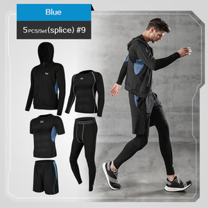 REXCHI 5 Pcs/Set Men's Tracksuit